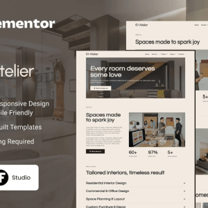 Atelier – Interior Design Website Template Kit