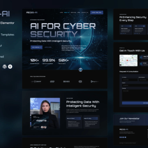 Aegis – AI for Cyber Security Elementor Website Kit